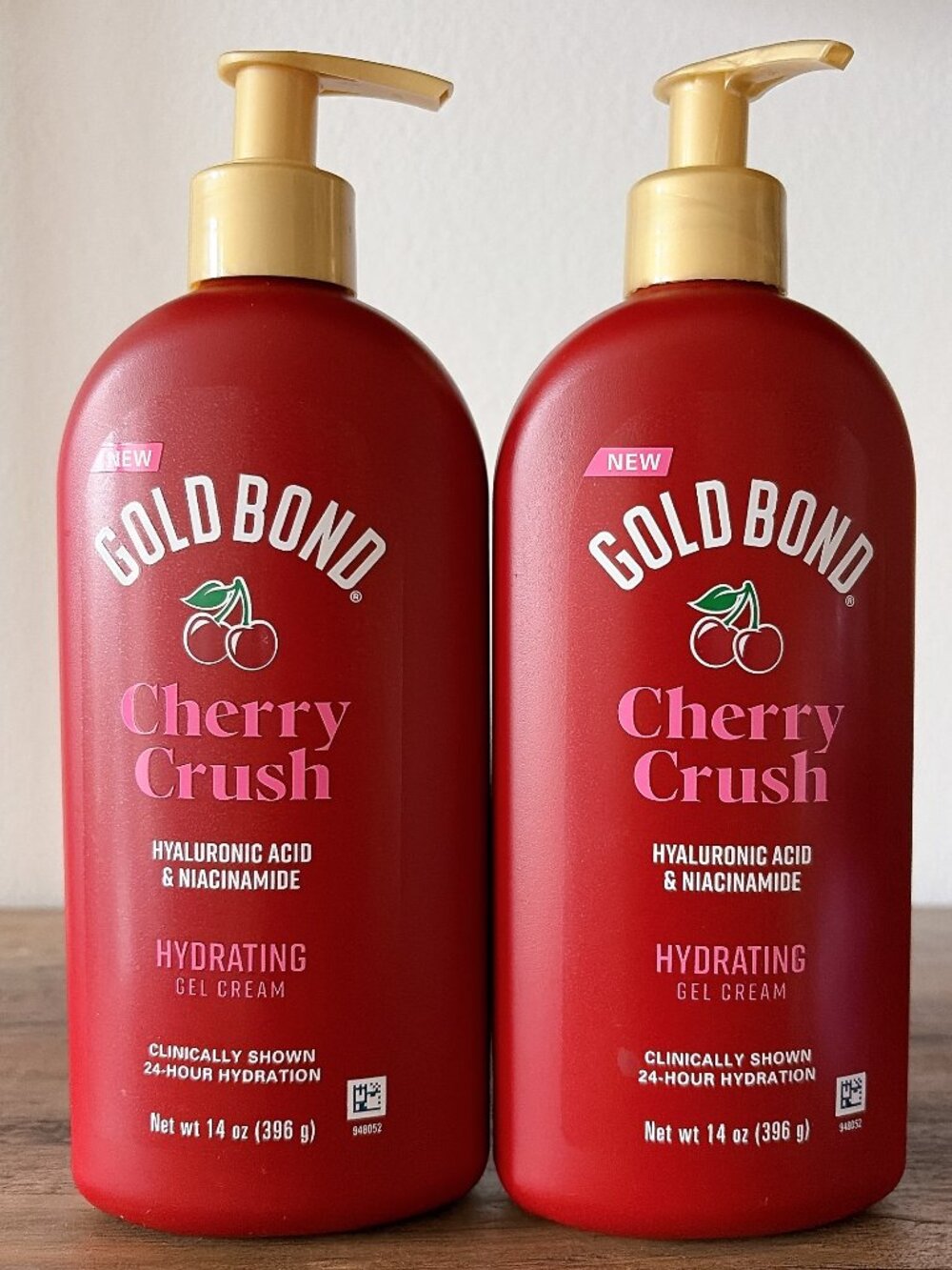 2x Gold Bond Cherry Crush Hydrating Gel Cream 24-Hour Hydrating Body Lotion